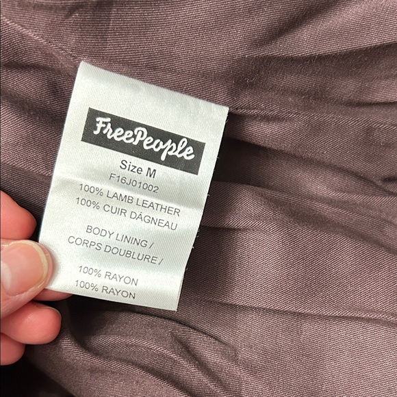 Free People Dark Brown Leather Jacket - Picture 7 of 7